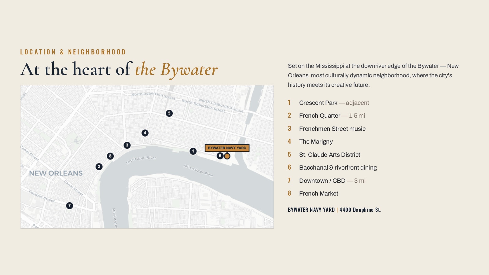 Bywater Navy Yard leasing flyer — page 8