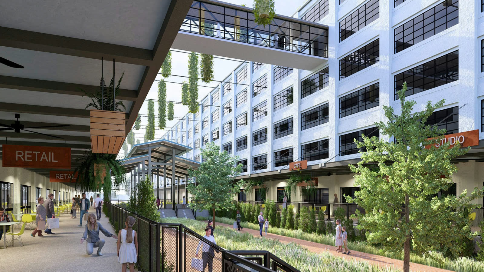 The Shops at Bywater Navy Yard — open-air pedestrian mall